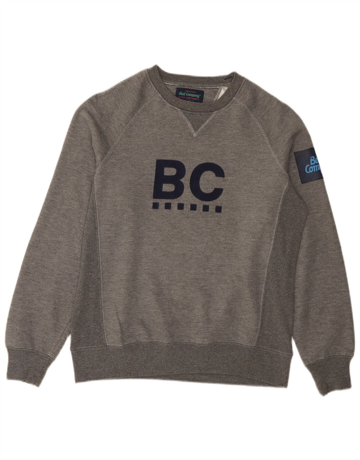 Melhor empresa moletom gráfico masculino jumper pequeno cinza salpicado