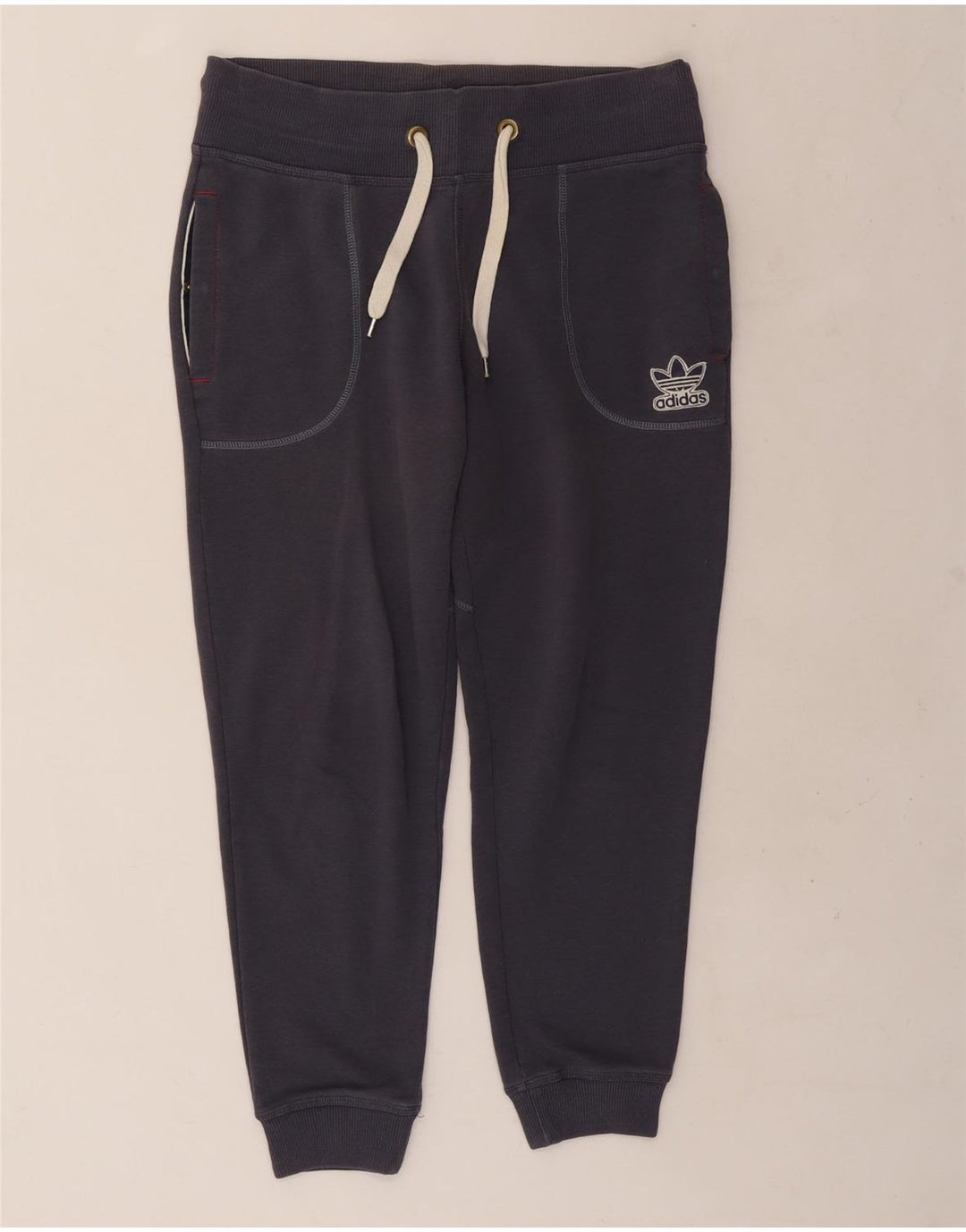 Calça de treino feminina ADIDAS Joggers IT 44 médio azul marinho algodão