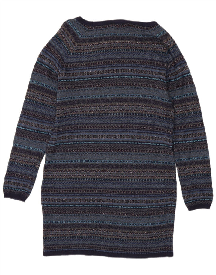 Vestido jumper feminino Marks & Spencer UK 14 médio azul marinho Fair Isle
