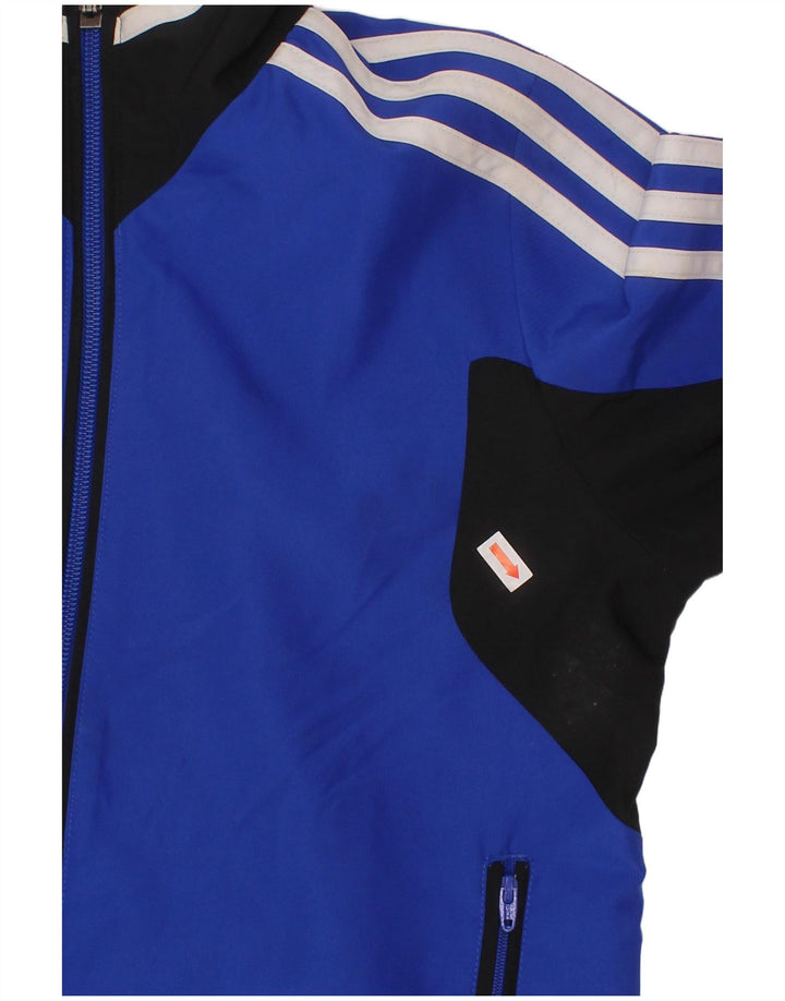 ADIDAS Meninos Treino Top Jaqueta 7-8 Anos Azul Colorblock Poliéster