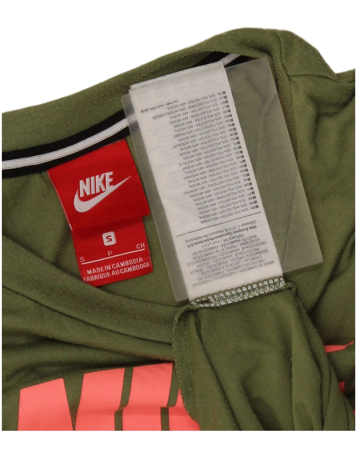 Camiseta Nike Feminina Graphic Top UK 10 Pequena Cáqui Poliéster