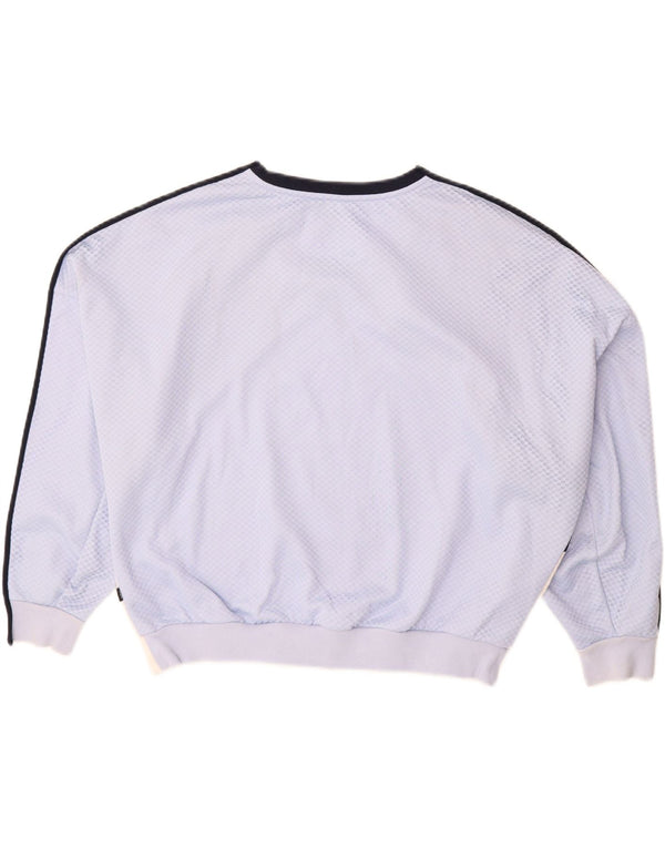 ADIDAS Womens Oversized Sweatshirt Jumper UK 14 Grande Multicolorido