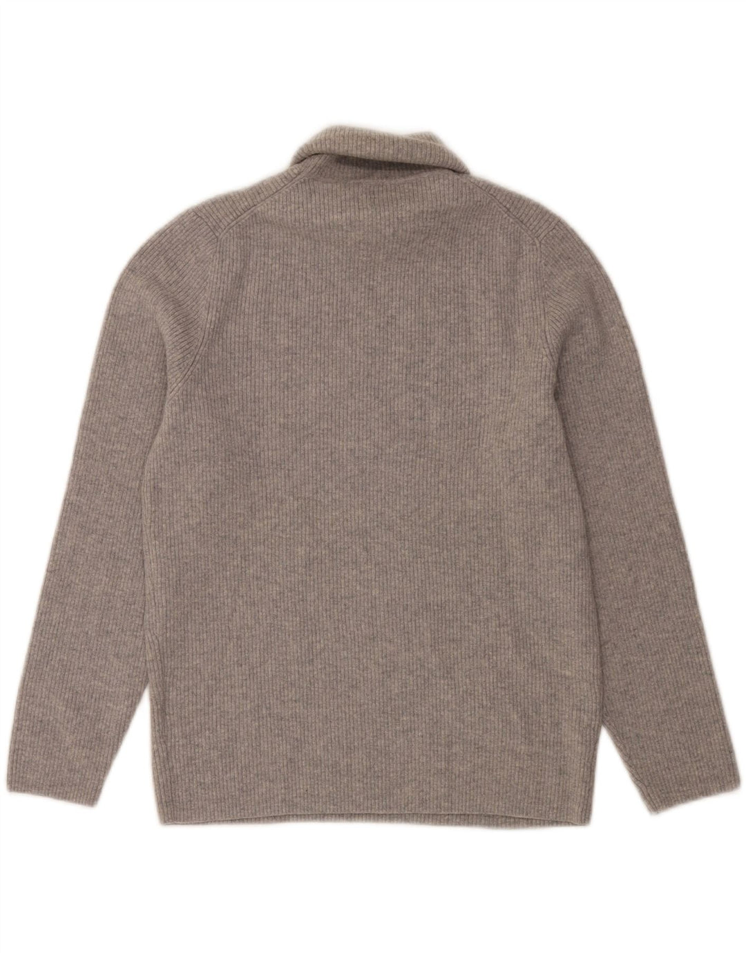 Suéter feminino Massimo Dutti com gola redonda Reino Unido 16 grande cinza