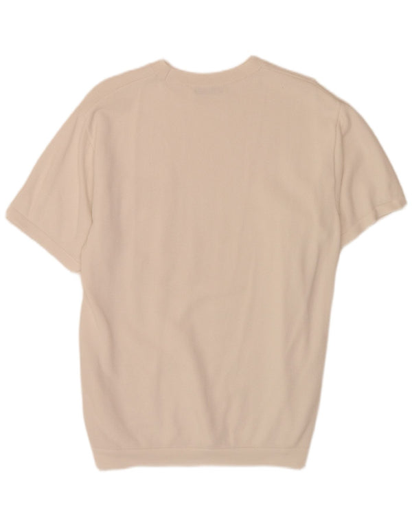 Zara Camiseta masculina Top Médio Branco