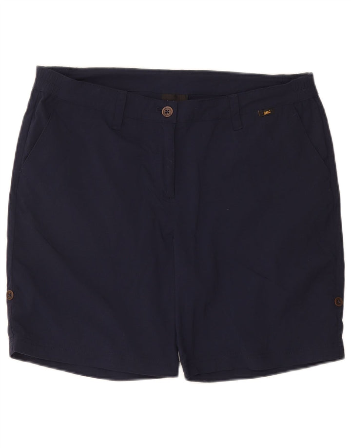 JACK WOLFSKIN Womens Chino Shorts UK 12 Medium W30  Navy Blue Polyamide