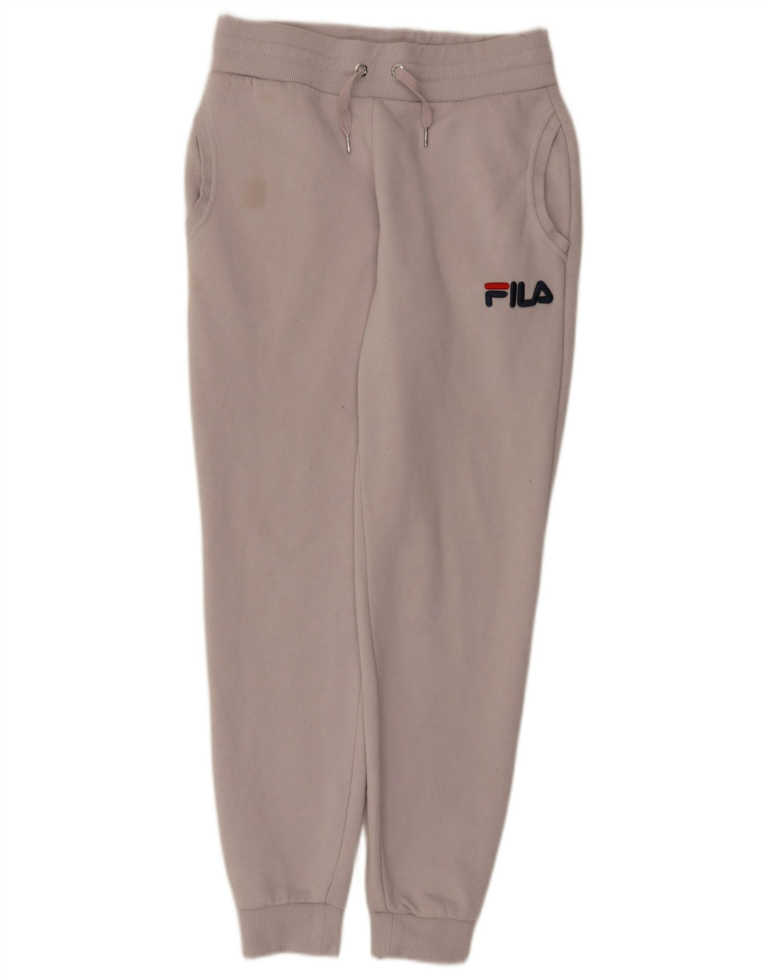 Calça de treino feminina Fila Joggers UK 10 pequeno poliéster branco