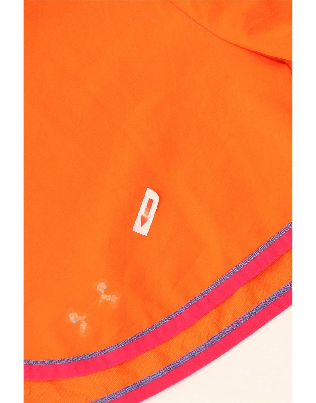 Shorts esportivos femininos Under Armour UK 8 poliéster listrado laranja pequeno