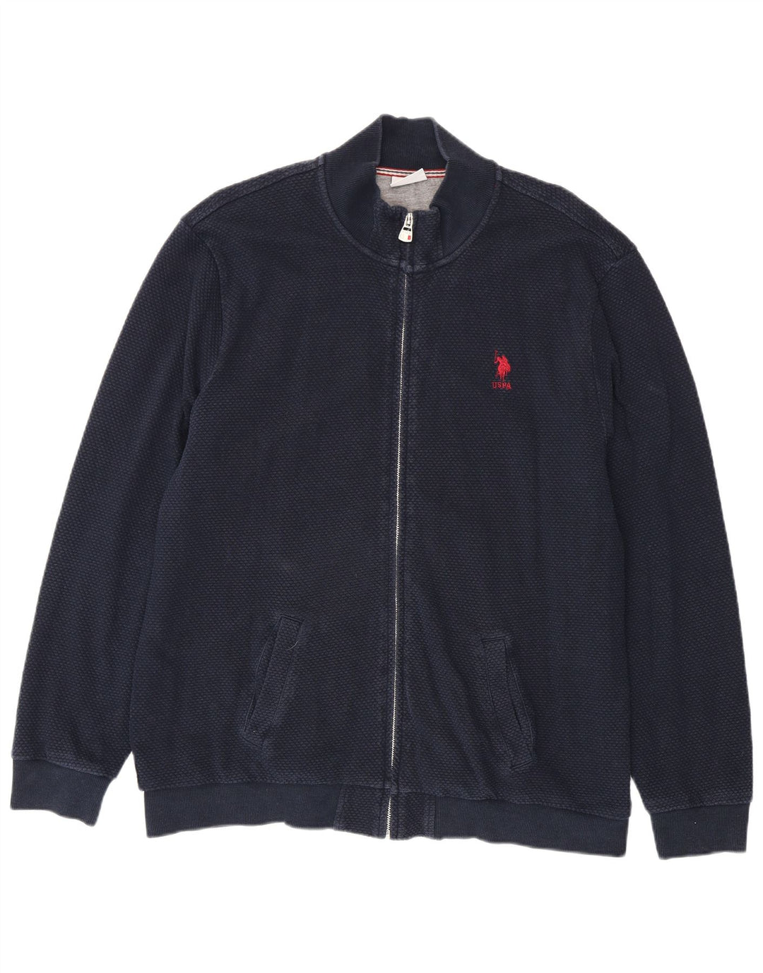 US Polo Assn. Jaqueta masculina de agasalho 2XL azul marinho