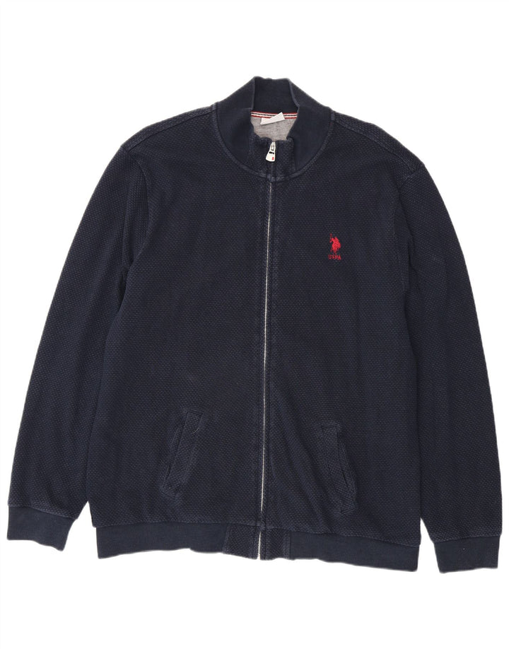 US Polo Assn. Jaqueta masculina de agasalho 2XL azul marinho