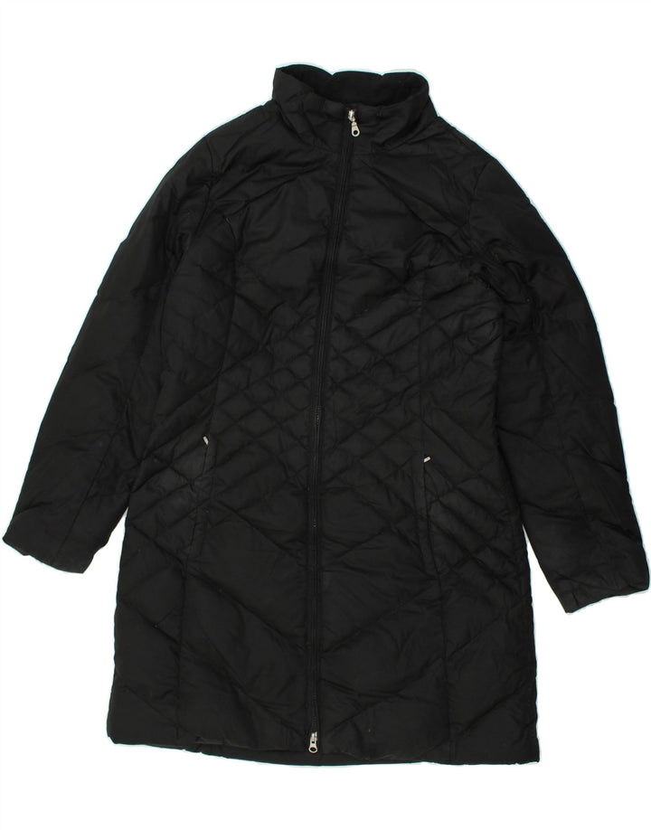 EDDIE BAUER Womens Padded Coat UK 14 Medium Black Polyester | Vintage Eddie Bauer | Thrift | Second-Hand Eddie Bauer | Used Clothing | Messina Hembry 
