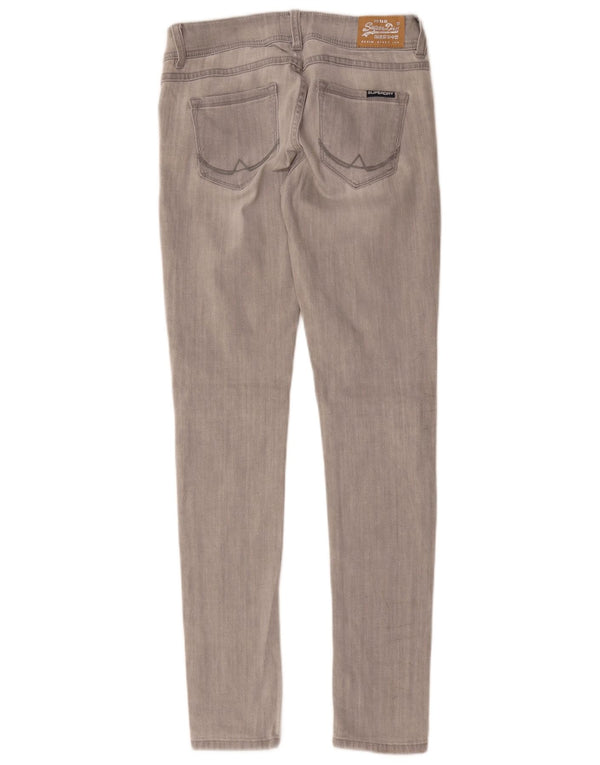 Jeans super skinny feminino Superdry W29 L32 algodão cinza