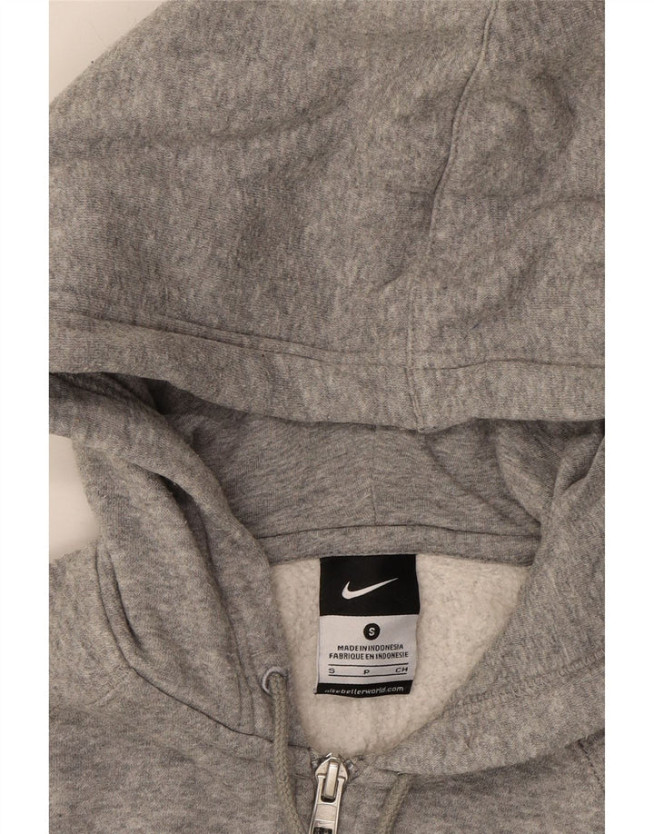 NIKE Womens Zip Hoodie Sweater UK 10 Small Grey Cotton Vintage Nike and Second-Hand Nike from Messina Hembry 