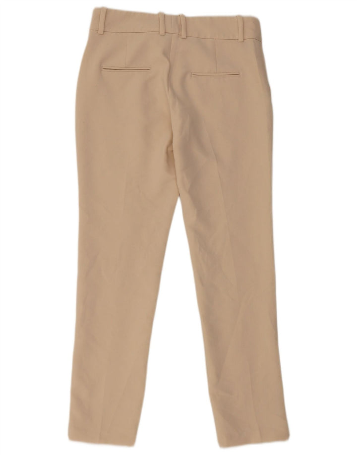Zara Calça Chino Feminina Slim Fit XS Poliéster Bege