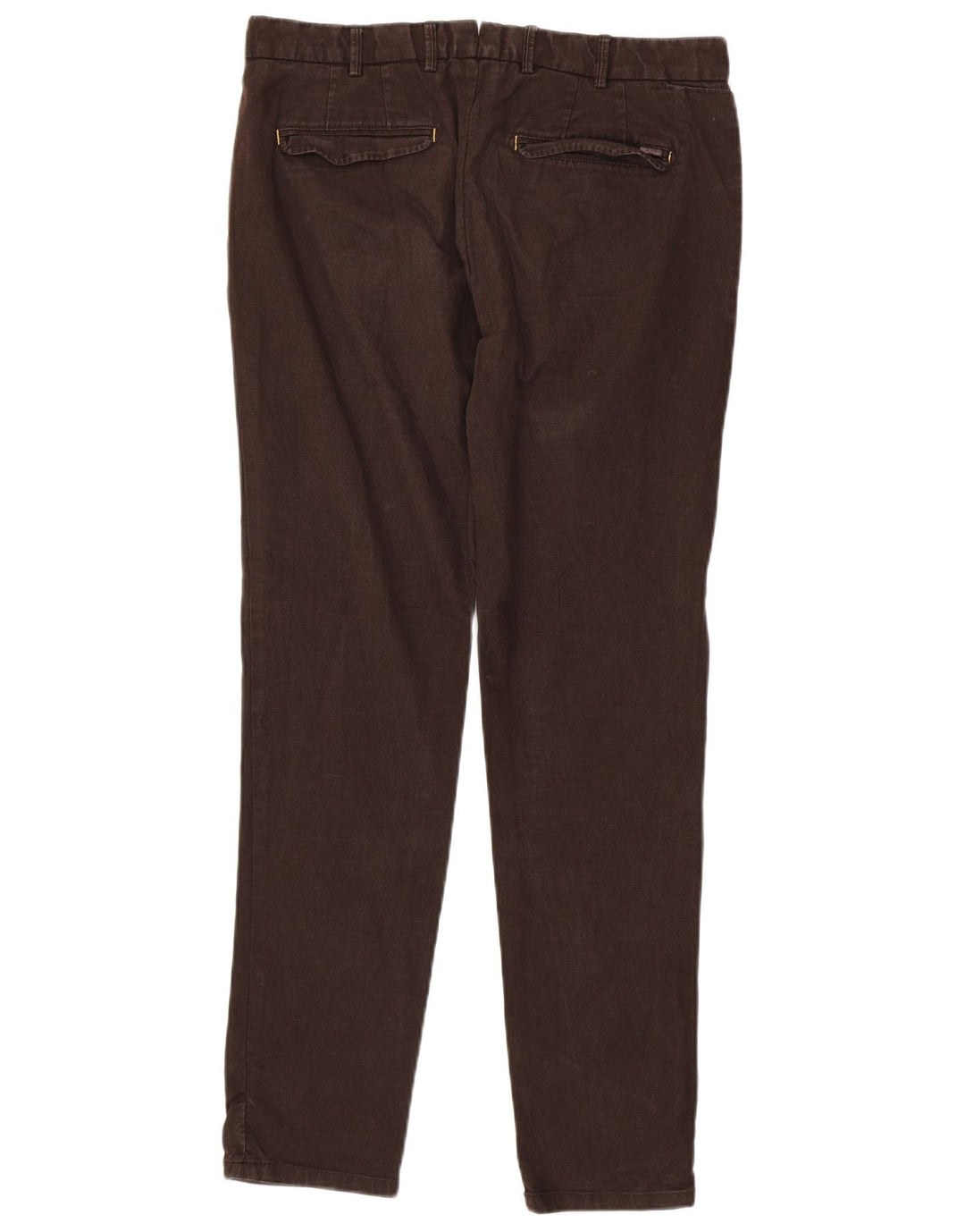 Zara Mens Slim Suit Calças EU 42 Grande W32 L32 Marrom