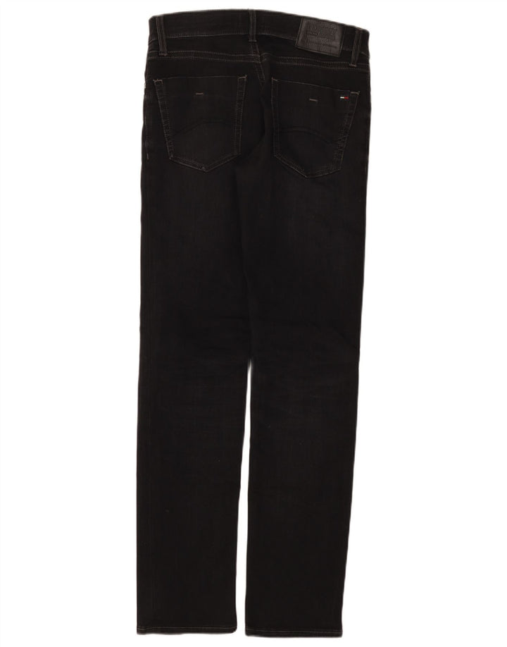Tommy Hilfiger Masculino Slim Jeans W30 L32 Algodão Preto
