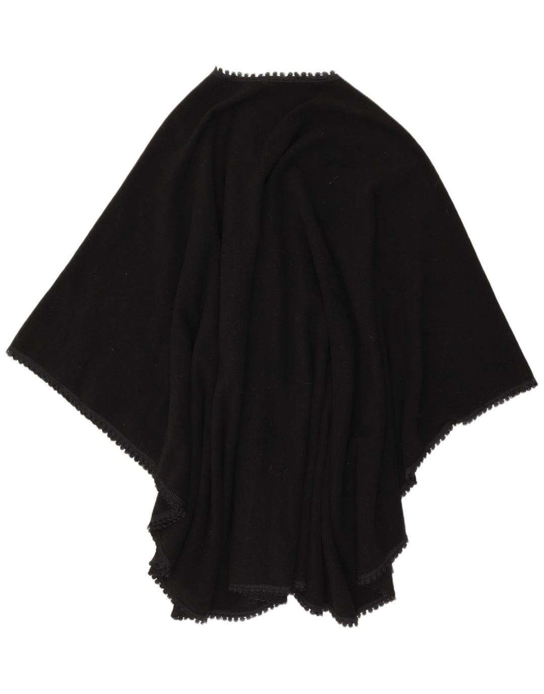 Casaco Poncho Vintage Feminino Tamanho Único Preto