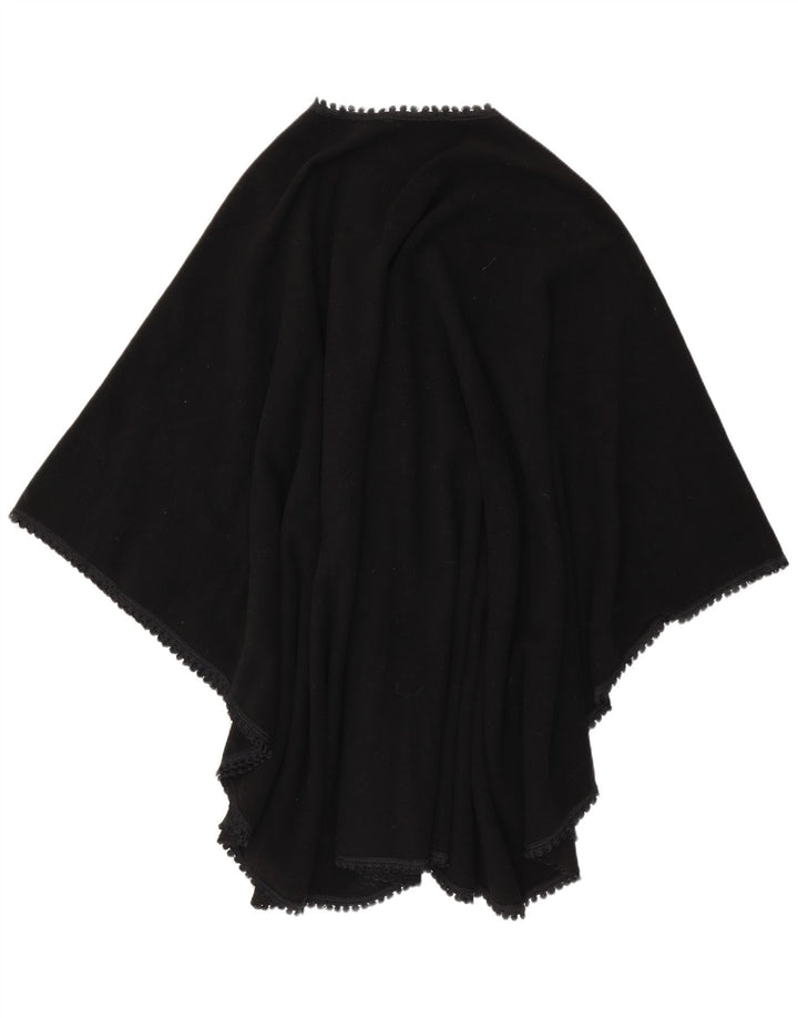 Casaco Poncho Vintage Feminino Tamanho Único Preto