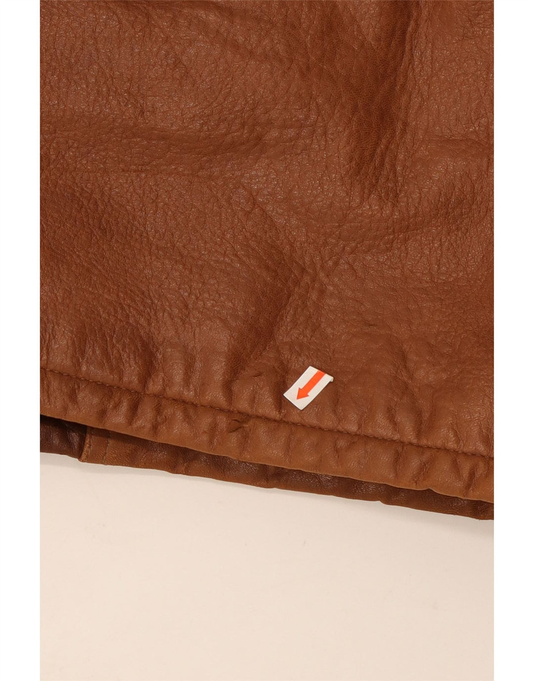 Jaqueta de couro masculina vintage IT 52 XL marrom colorblock couro