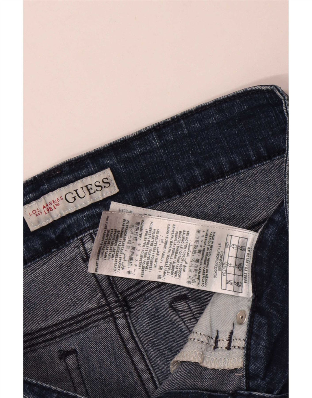 Guess Shorts jeans feminino W29 algodão azul médio