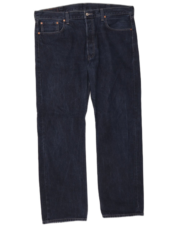 Levi's Masculino 501 Straight Jeans W40 L32 Azul Marinho Algodão