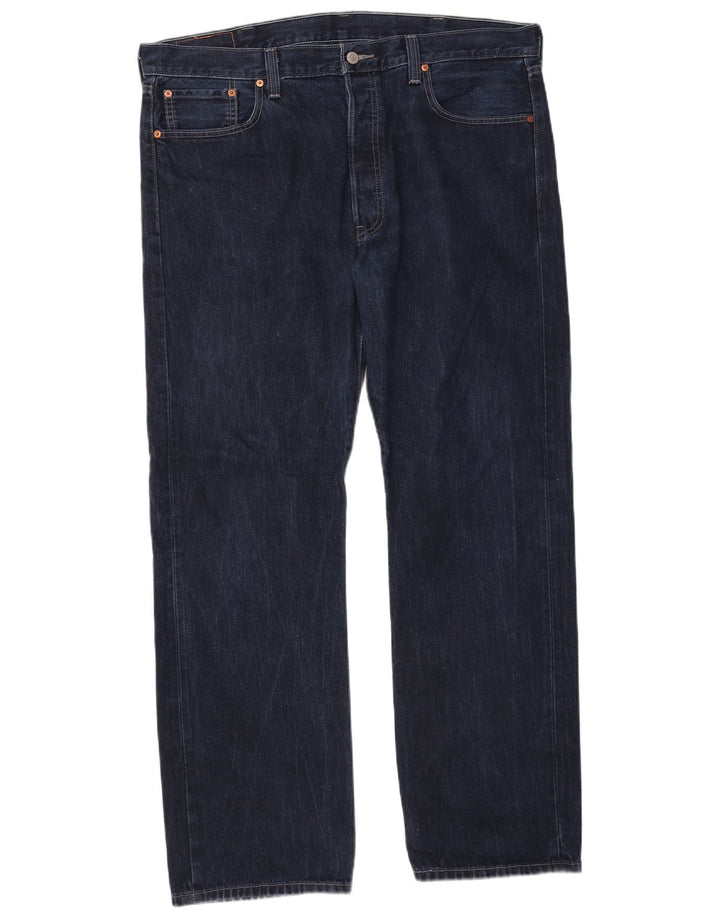 Levi's Masculino 501 Straight Jeans W40 L32 Azul Marinho Algodão