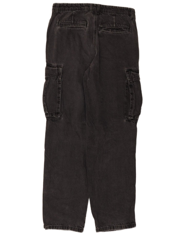 Zara Mens Cargo Straight Jeans EU 40 Médio W31 L31 Cinza