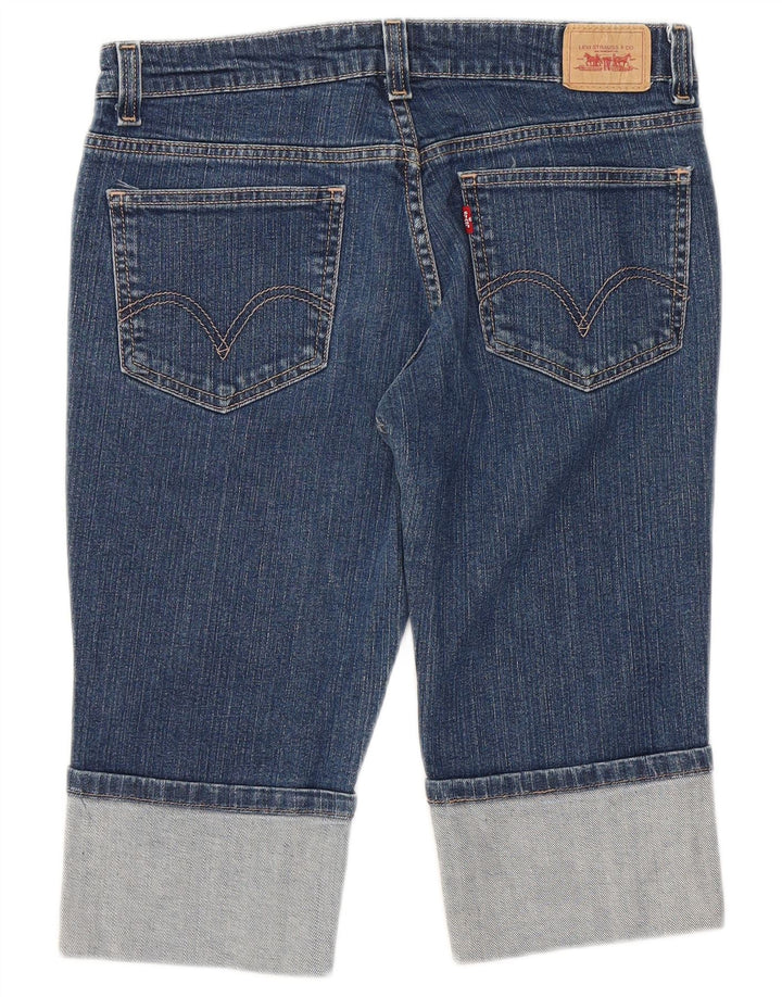 LEVI'S Bermuda jeans feminina 518 US 11 grande W32 algodão azul