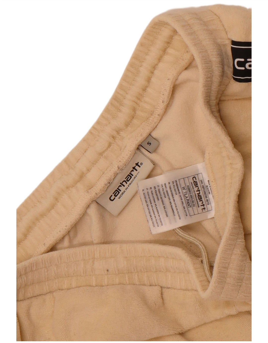 Calça esportiva masculina Carhartt com estampa gráfica pequena esbranquiçada