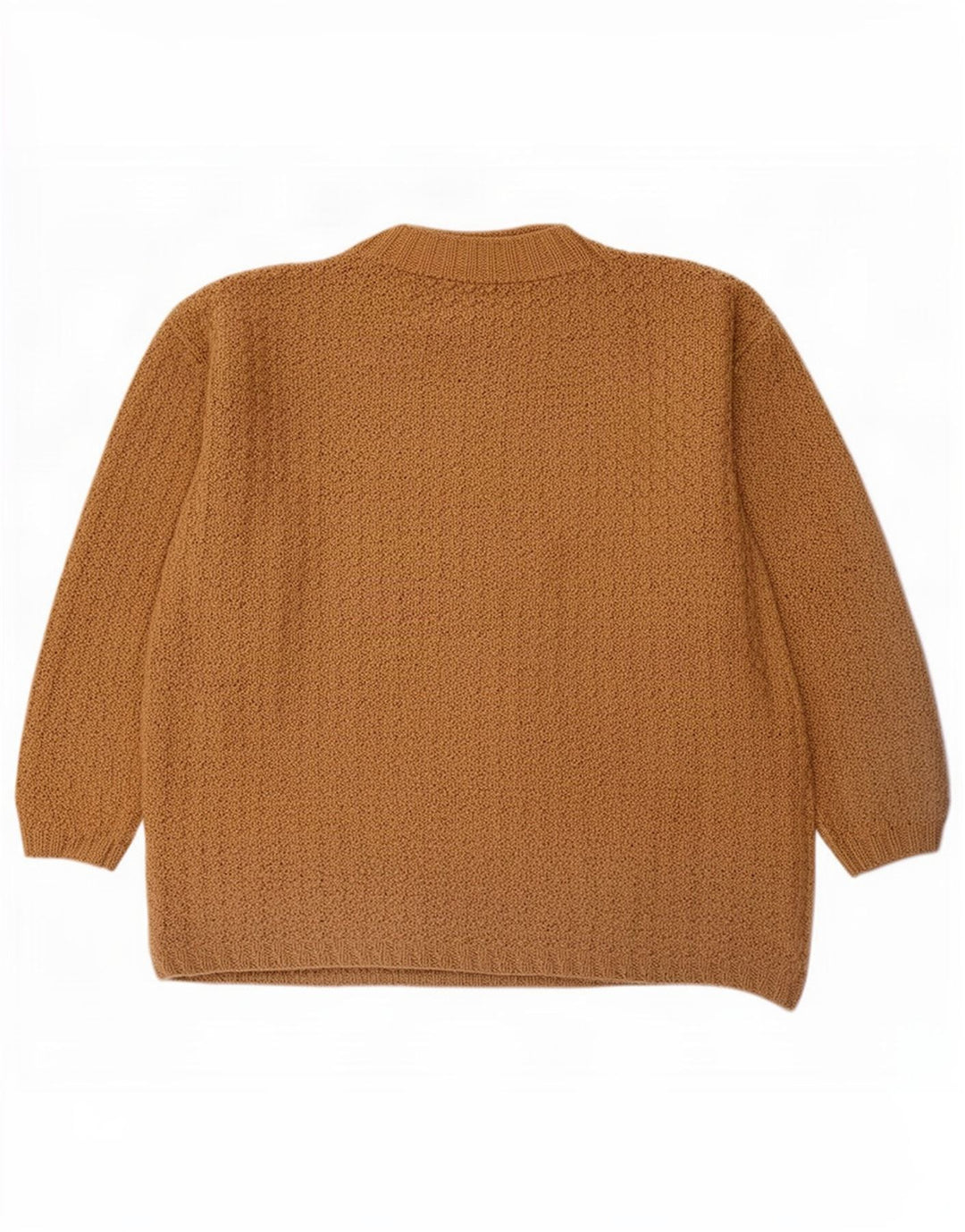 Suéter vintage masculino com gola tartaruga grande marrom