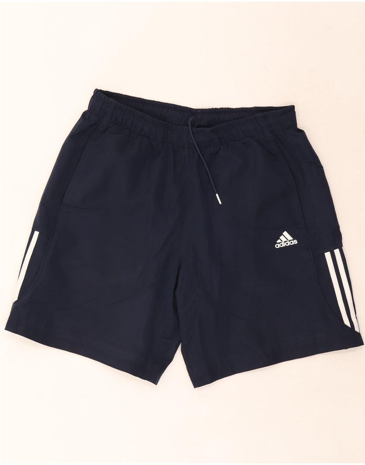 Shorts esportivos masculinos Adidas Climalite grandes poliéster azul marinho