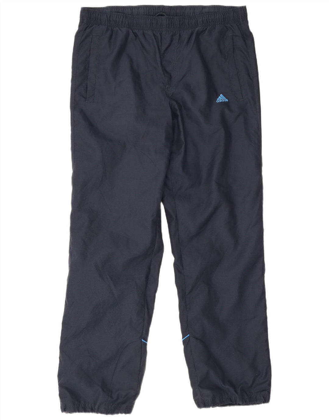 Adidas Mens Treino Calças Joggers UK 40/42 Médio Azul Marinho Poliéster