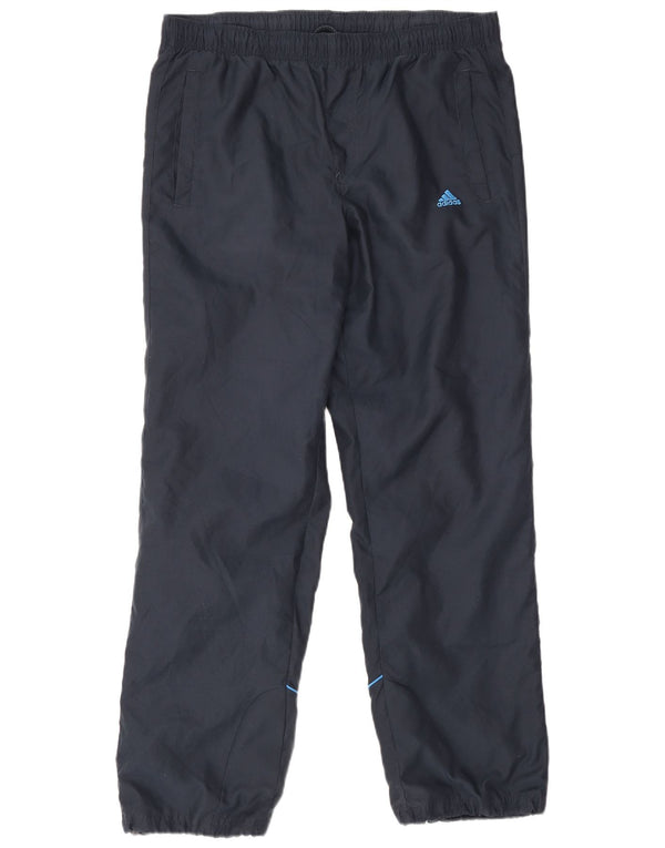 Adidas Mens Treino Calças Joggers UK 40/42 Médio Azul Marinho Poliéster