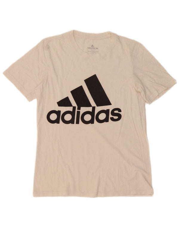 Adidas Mens Graphic T-Shirt Top XS Algodão Branco