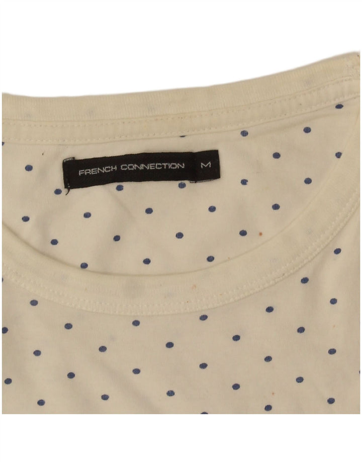 Camiseta masculina French Connection Top médio esbranquiçado manchado
