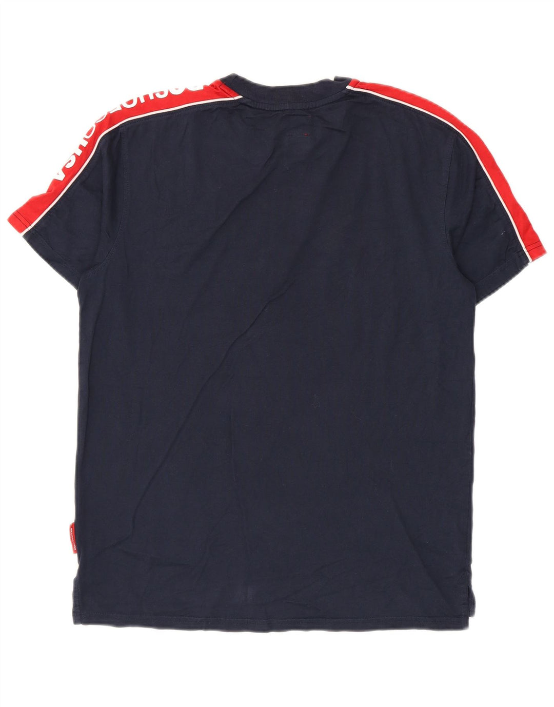 Camiseta gráfica masculina DC Top pequeno bloco colorido azul marinho
