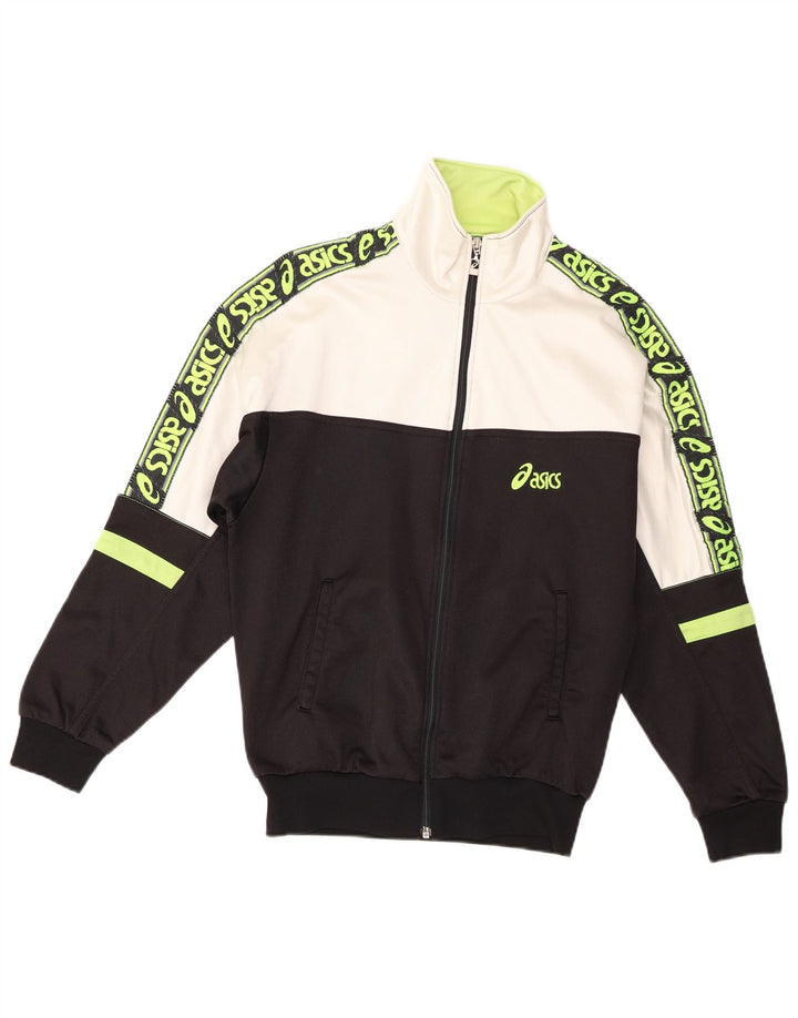 Asics Mens Graphic Tracksuit Top Jacket IT 44 XS Preto Colourblock
