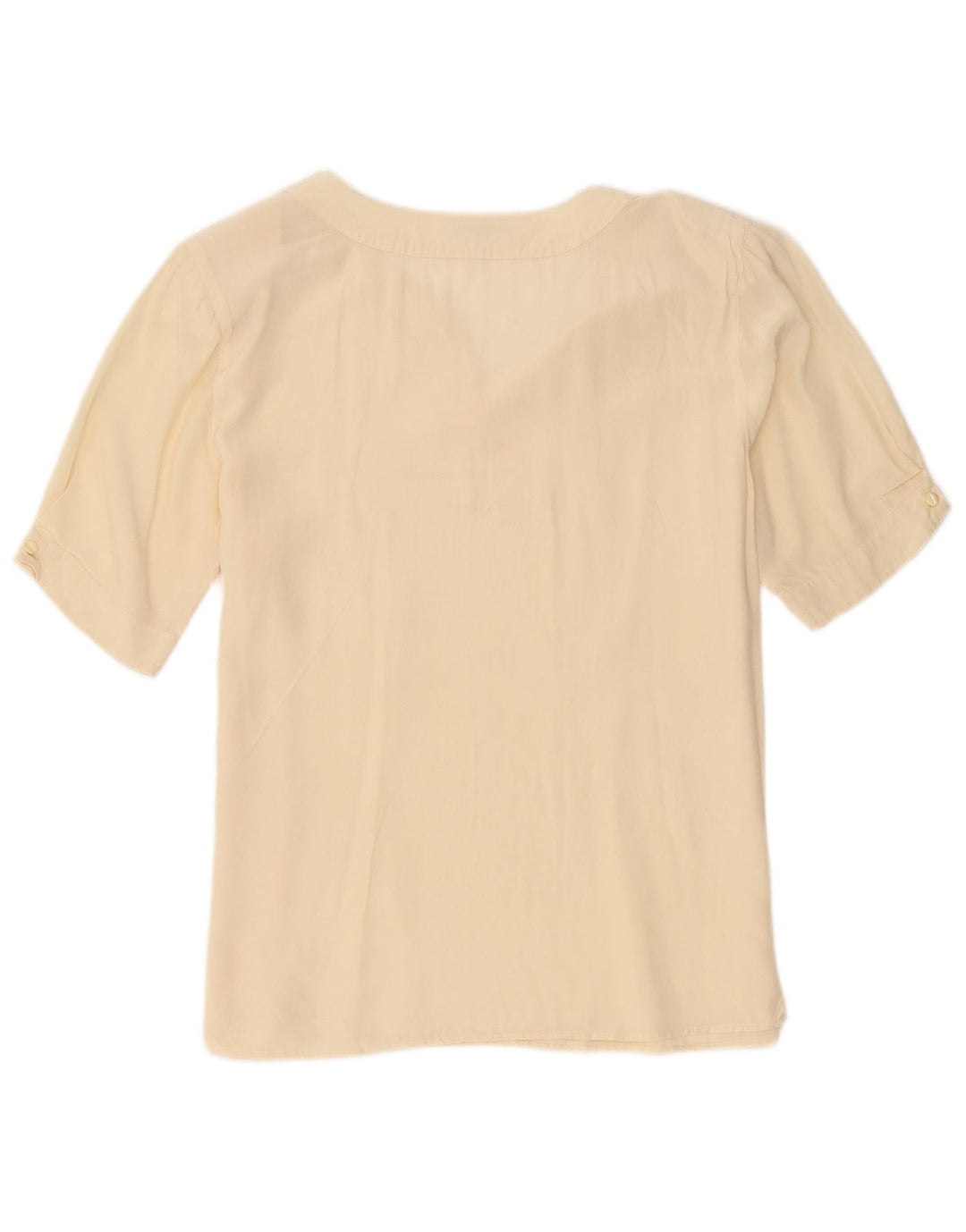Blusa Feminina Balão Top EU 38 Seda Bege Médio