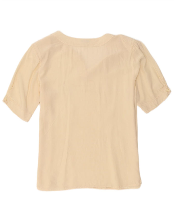 Blusa Feminina Balão Top EU 38 Seda Bege Médio