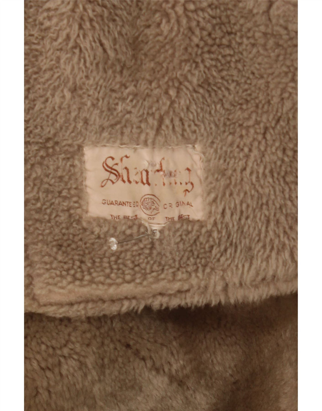 Jaqueta feminina vintage de shearling IT 46 grande shearling bege