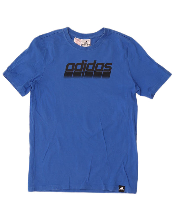 Camiseta Adidas Meninos Graphic 13-14 Anos Azul Algodão