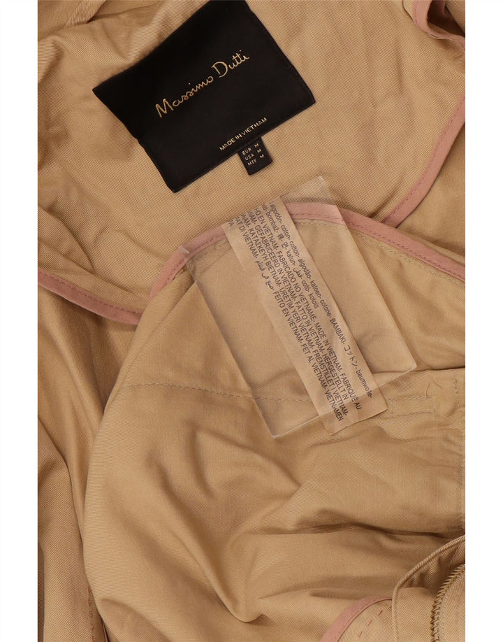 Jaqueta parka feminina com capuz MASSIMO DUTTI Reino Unido 14 algodão bege médio