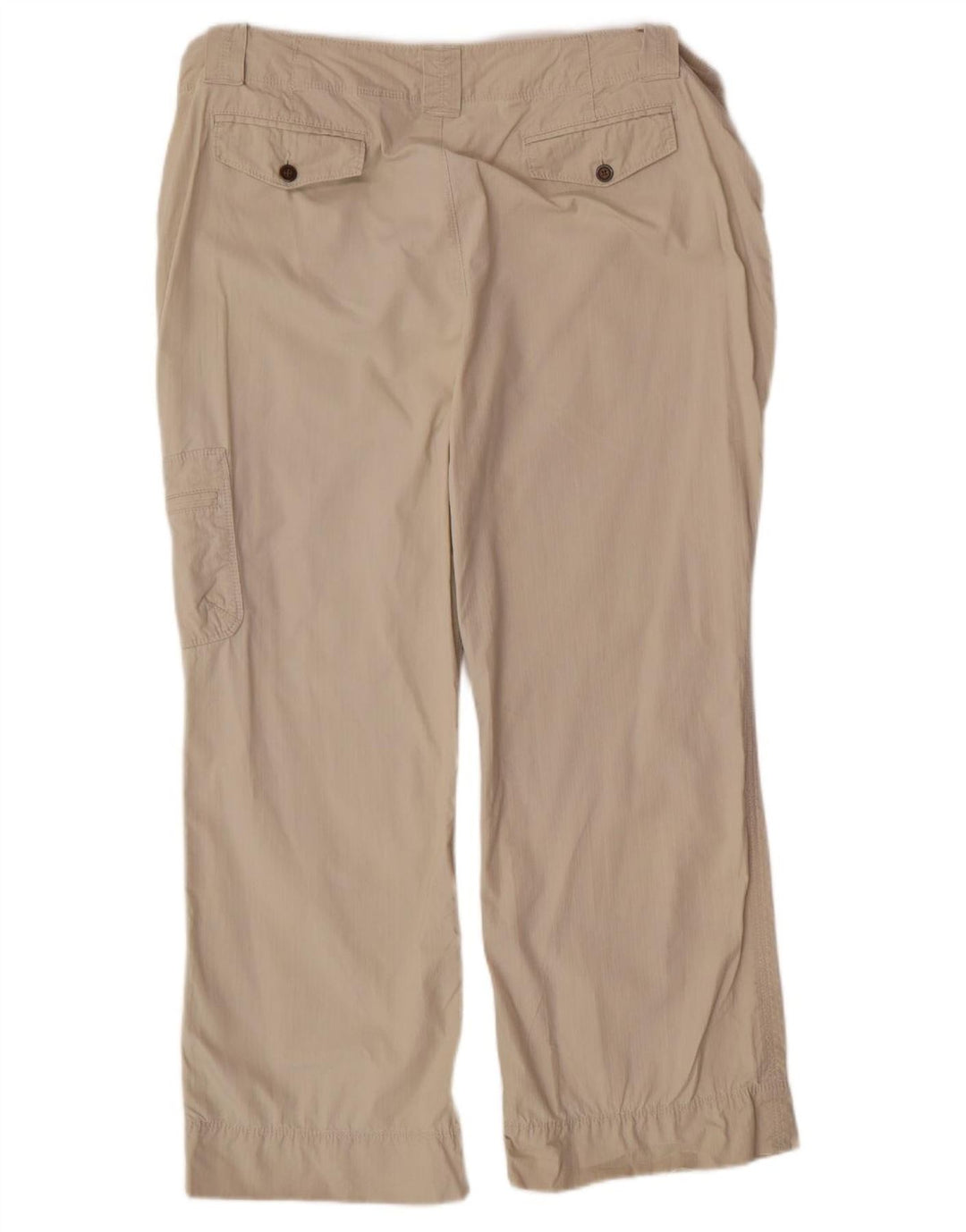 Calça feminina EDDIE BAUER reta cortada EUA 16 2XL W38 L27 bege