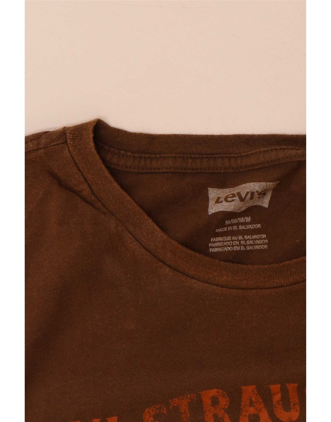Camiseta gráfica masculina Levi's Top médio de algodão marrom
