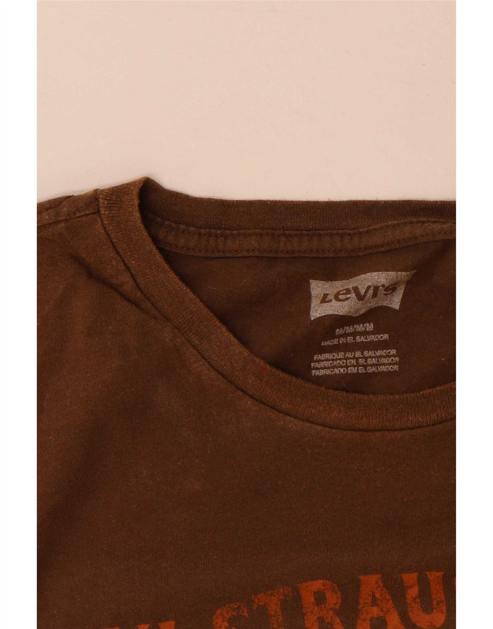 Camiseta gráfica masculina Levi's Top médio de algodão marrom