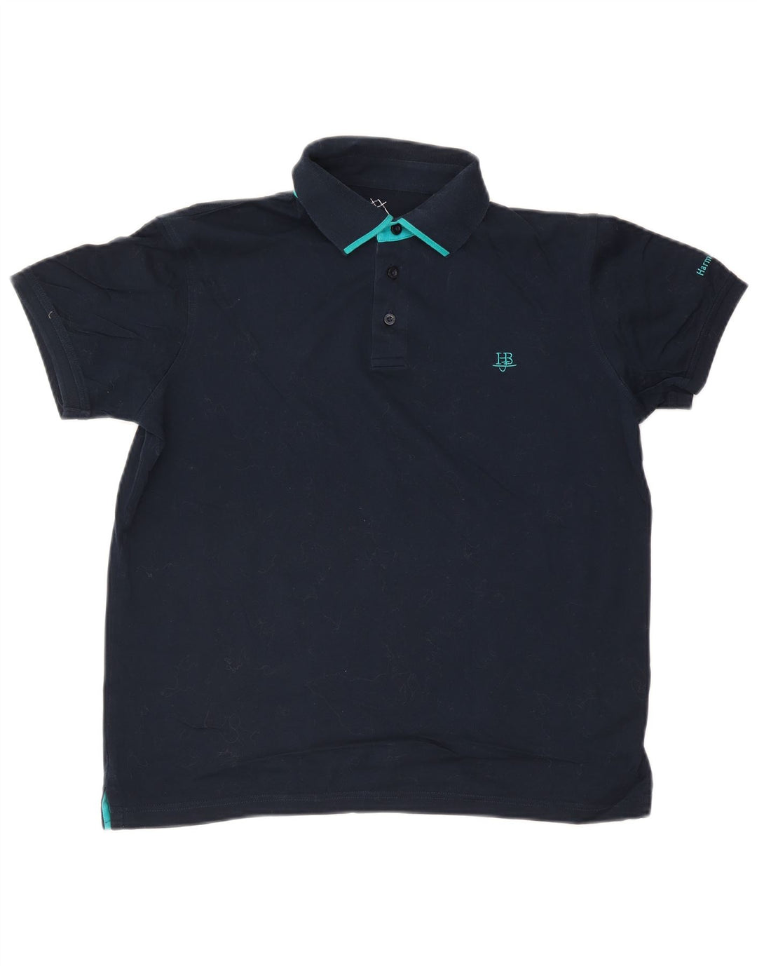 Camisa pólo masculina Harmont & Blaine grande algodão azul marinho