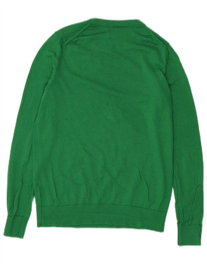 Suéter feminino Marks & Spencer com gola canoa Reino Unido 12 verde médio