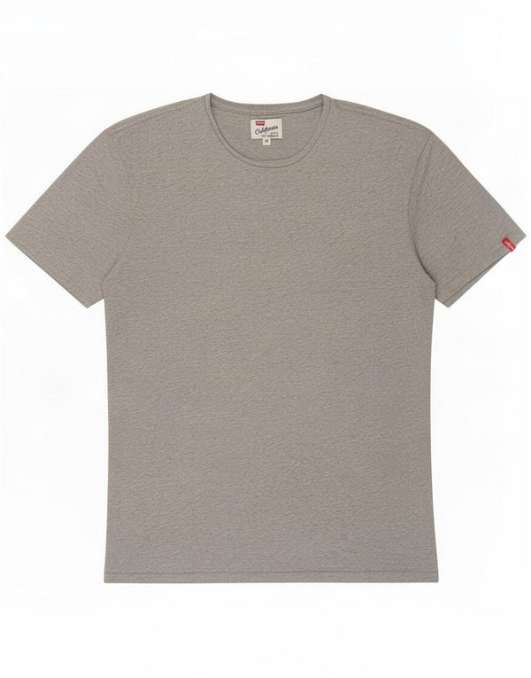 Levi's Camiseta feminina top UK 12 algodão cinza médio
