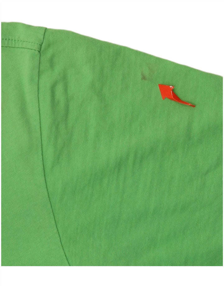 Camiseta gráfica masculina Champion verde médio