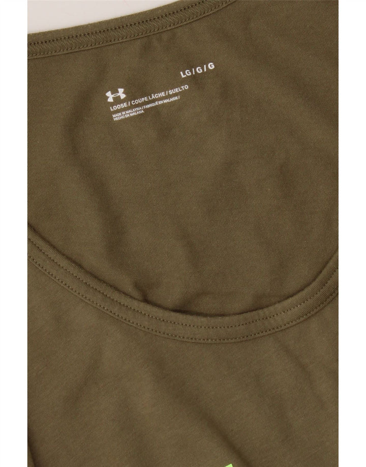 Colete gráfico masculino Under Armour Top grande cáqui
