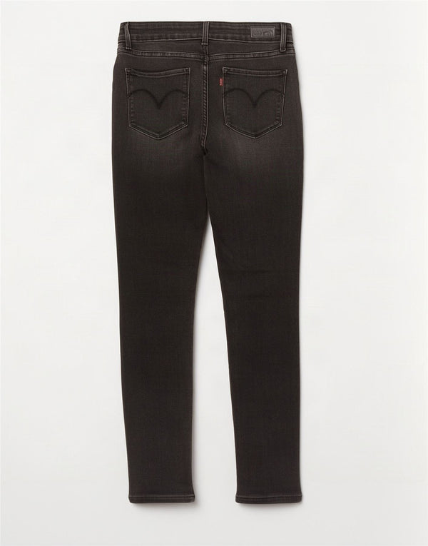 Calça jeans feminina Levi's Demi Curve Mid Rise Skinny US 4 Small W27 L30 preta
